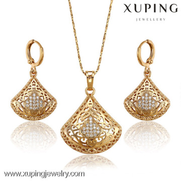 62929-Xuping Fine Jewelry Woman Jewelry Set with 18K Gold Plated